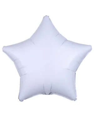 Folieballong: Stjerne - Flere farger (Metallic) - 48cm - Hvit (Metallic)