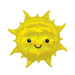 Folieballong: Smilende Sol - 68 x 68cm