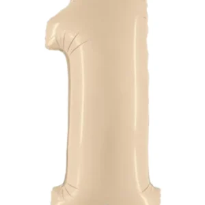 Folieballong / Tallballong:: Alle tall - Kremfarget - 100cm - 1