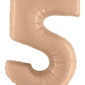 Folieballong / Tallballong:: Alle tall - Beige - 100cm - 5