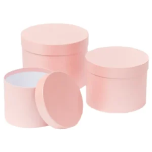 Gaveesker (3stk): Rund - Flere farger - 15-20cm - Lys Rosa
