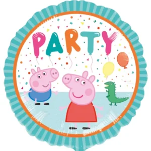 Folieballong: Peppa Pig med venner - Rosa & Rød - 45cm