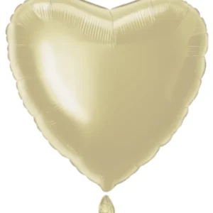Folieballong: Hjerte - Gull - 45cm
