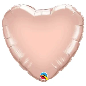Folieballong: Hjerte - Rosegull - 46cm