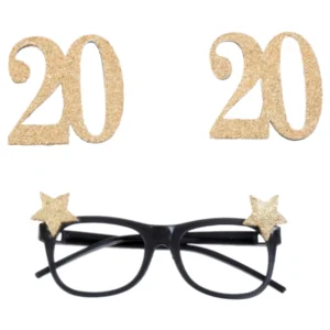 Briller med tall: Ulike tall - Glitter Gull - 20