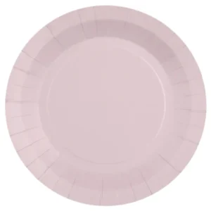 Tallerkener (10stk): Flere farger - 22,5cm - Lys Rosa