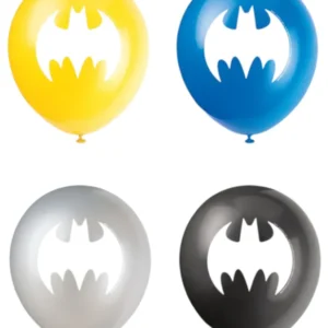 Lateksballonger (8stk): Batman signal - Flere farger - 30cm