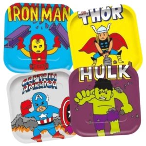 Tallerkener (4stk): Ironman - Fargerik