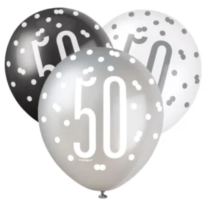 Lateksballonger (6stk): "Happy Birthday" - Flere Farger - 30cm - 50