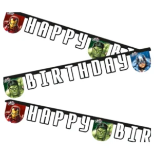 Banner: "Happy Birthday" - Avengers - 1,7m
