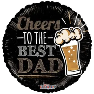 Folieballong: "Cheers to the best dad" - 45cm