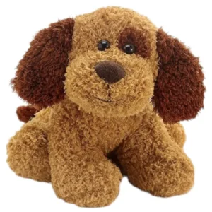Bamse: Hund med krøllete pels - Beige - 17cm