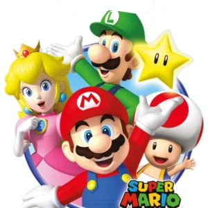 Gaveposer / Godteposer (8stk): Super Mario - Blå & Rød - 23,4 x 16,2 cm