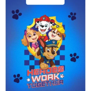 Gaveposer / Godteposer (8stk): Paw Patrol - Blå & Rød - 23,4 x 16,2 cm