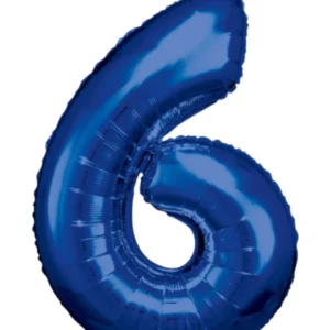 Folieballong / Tallballong: Alle Tall - Blå - 88cm - 6 (2)