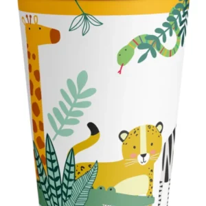 Kopper (8stk): Safari med dyr og skog - Fargerik - 250 ML