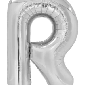 Folieballong / Bokstavballong: Sølv - 86cm - R