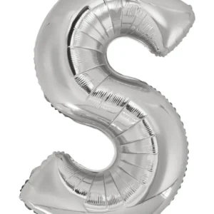 Folieballong / Bokstavballong: Sølv - 86cm - S