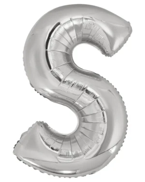 Folieballong / Bokstavballong: Sølv - 86cm - S