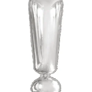 Folieballong / Bokstavballong: Sølv - 86cm - !
