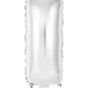 Folieballong / Bokstavballong: Sølv - 34cm - I