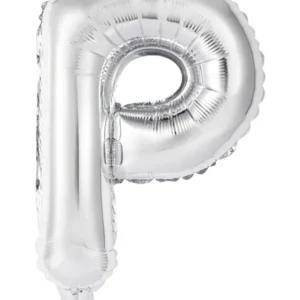 Folieballong / Bokstavballong: Sølv - 34cm - P
