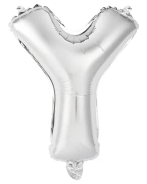 Folieballong / Bokstavballong: Sølv - 34cm - Y
