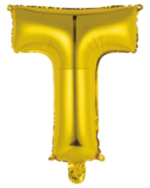 Folieballong / Bokstavballong: Sølv - 34cm - T