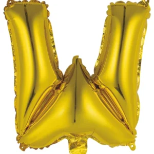 Folieballong / Bokstavballong: Sølv - 34cm - W