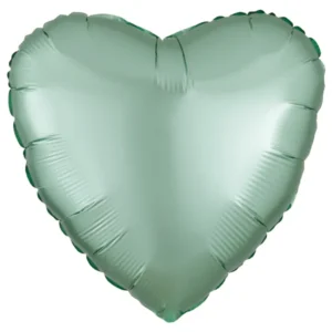 Folieballong: Hjerte - Flere farger (Matt) - 43cm - Mint Grønn (Matt)