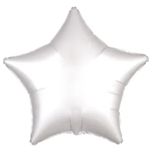 Folieballong: Stjerne - Flere farger (Matt) - 48cm - Hvit (Matt)