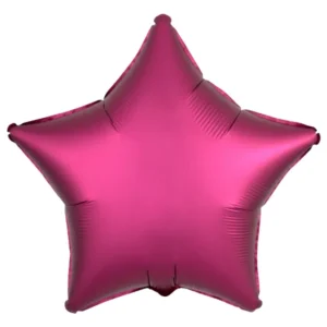 Folieballong: Stjerne - Flere farger (Matt) - 48cm - Plommefarge (Matt)