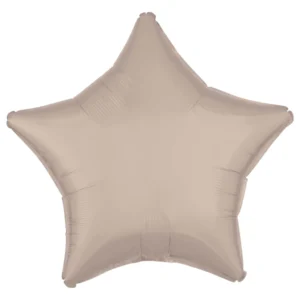 Folieballong: Stjerne - Flere farger (Matt) - 48cm - Beige (Matt) - 48cm