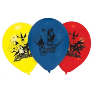 Lateksballonger (6stk): Avengers - Flerfarget - 27,5cm