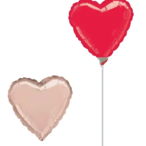 Folieballong: Hjerte - Flere farger - 23cm