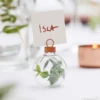 Bordkort holder (6stk): Eukalyptus kule til bodkort - Grønn, rosegull - 4cm - Bilde 2