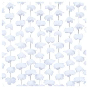 Backdrop / Tassels: Hvite blomster - Hvit - 2m B x 1,8m H