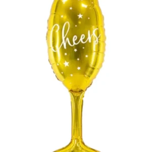 Folieballong: 'Cheers'' - Gull - 28x80cm