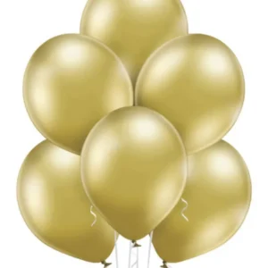 Lateksballonger (50stk): Glossy - 30cm - Gold (Glossy)