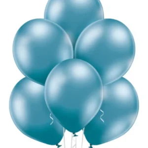 Lateksballonger (50stk): Glossy - 30cm - Blue (Glossy)