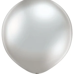 Lateksballonger (2stk): Flere farger (Glossy) - 60cm - Silver (Glossy)