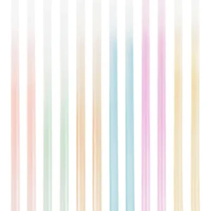 Kakelys (12stk): Høye ombre lys - Fargerik - 18cm