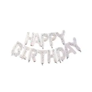 Ballongbukett: "Happy Birthday" - Flere Farger
