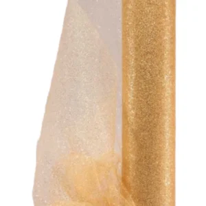 Tulle (tyll): Flere farger - 300mm x 23m - Gull