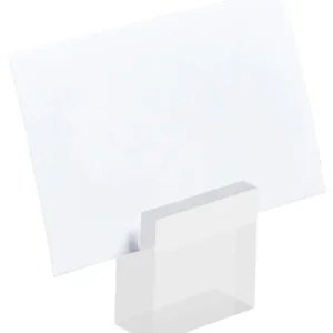 Bordkort holder: Klar akrylisk - Gjennomsiktig - 3cm H x 3cm B x 1,5cm D