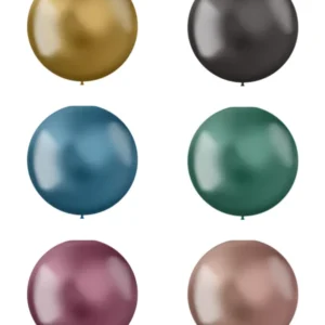 Lateksballonger (5stk): Metallic - 48 cm