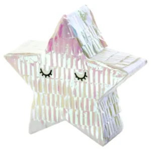 Pinata: Stjerne - iriserende - 10,5x9,5x3,5cm
