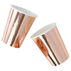 Kopper (8stk): Rosegull - Rosegull - 9cm H x 8cm B