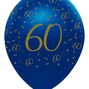 Lateksballonger (6stk): Bursdagsballonger - Kongeblå - 30cm - 60