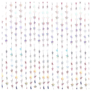 Backdrop: Stjerner - Sølv - 1,2 x 2,2m